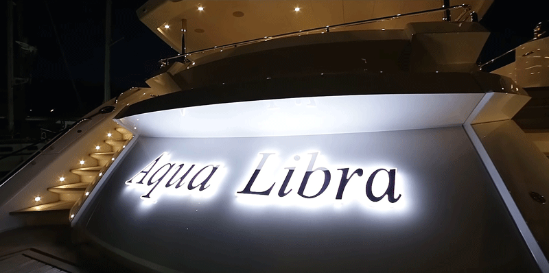 Aqua Libra Illuminated Boat Names
