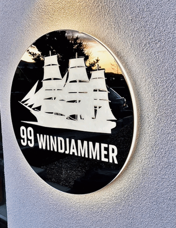 Illuminated Yacht Sign