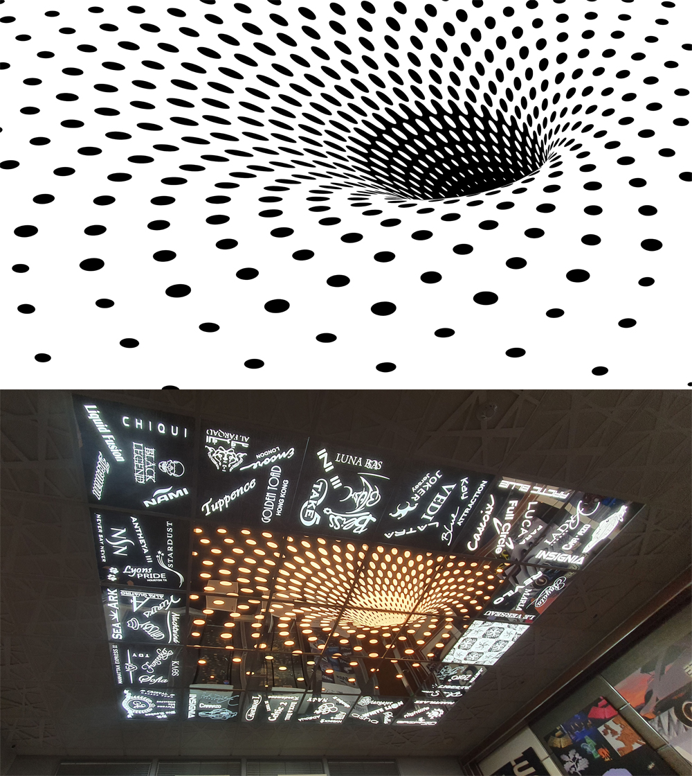 vortex ligthing ceiling led sign